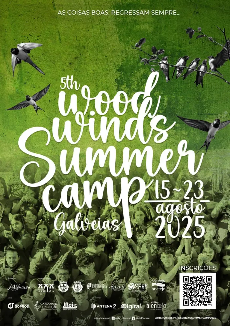 Cartaz WoodWinds SummerCamp 2025